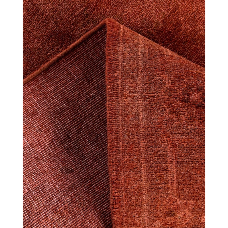 Contemporary Overdyed Wool Hand Knotted Runner - 2' 7" x 20' 10"