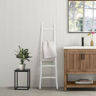 White Solid Wood 5-Rung Blanket Ladder - 59.1" H