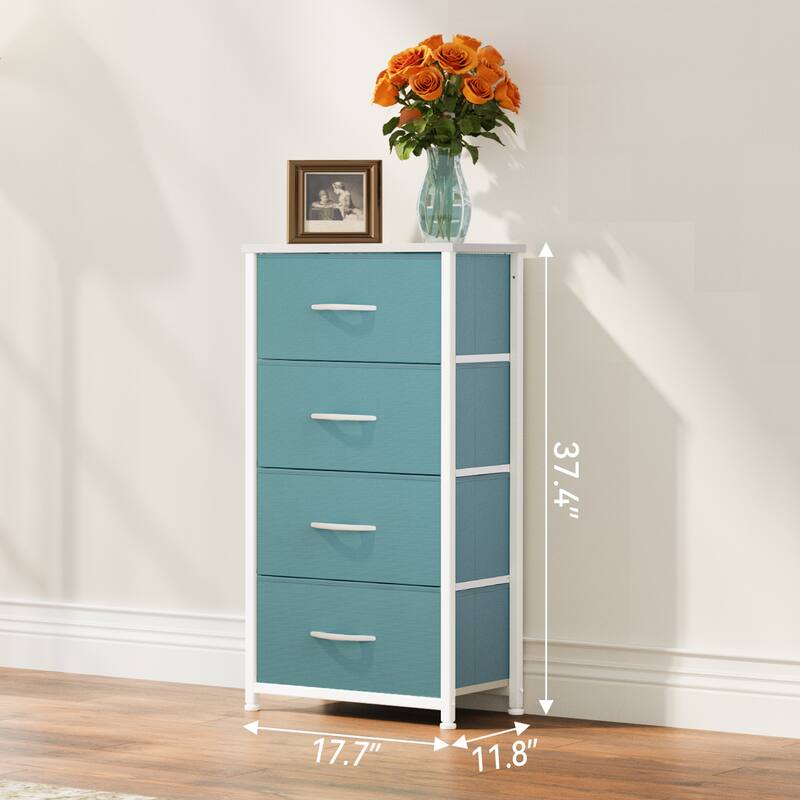 Modern Wide Dresser Storage Tower with 4 Drawers