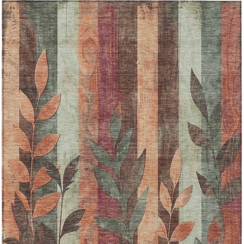 HomeRoots Floral Transitional Rectangle Outdoor Rug