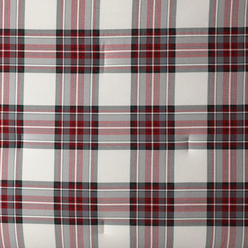 Eddie Bauer Serendipity Plaid Cotton Flannel Red Comforter Set