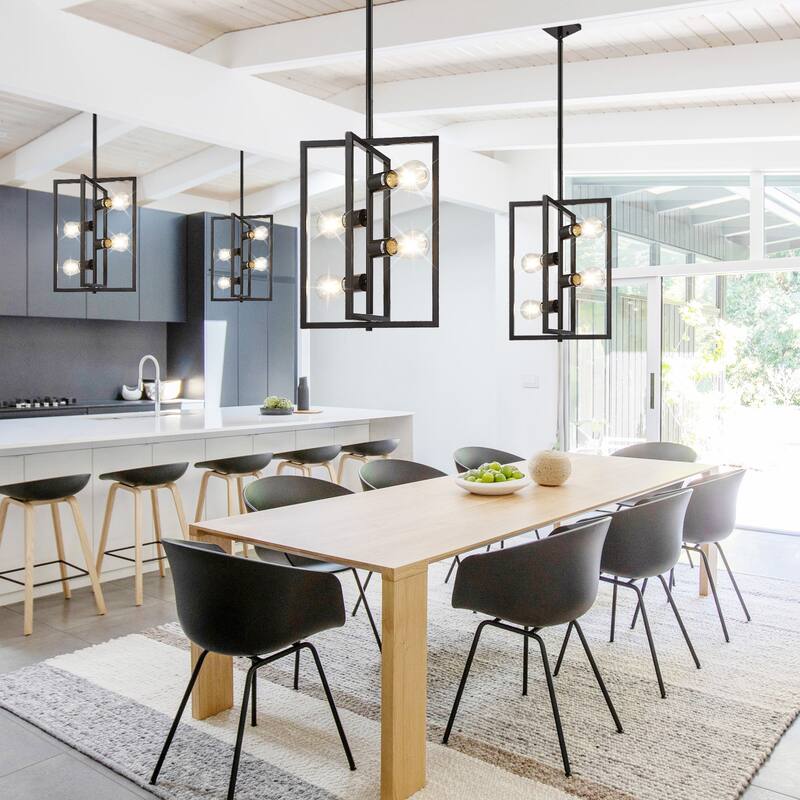 4- Light Dimmable Geometric Chandelier