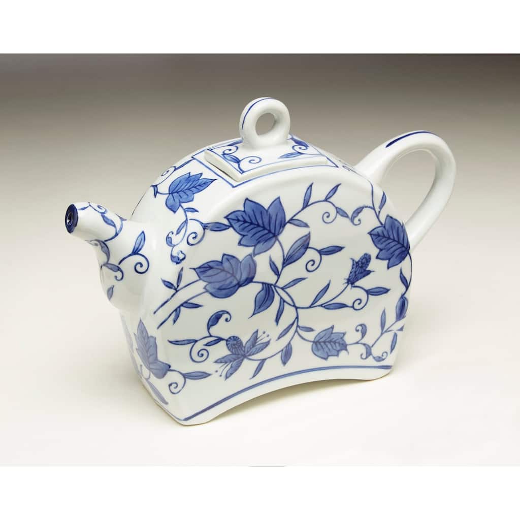 Aa Importing 59786 Blue And White Teapot - 7 X 10 X 2.75 inches