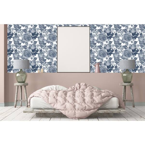 Shop Vintage Damask Roses Removable Wallpaper 24 Inch X 10 Ft
