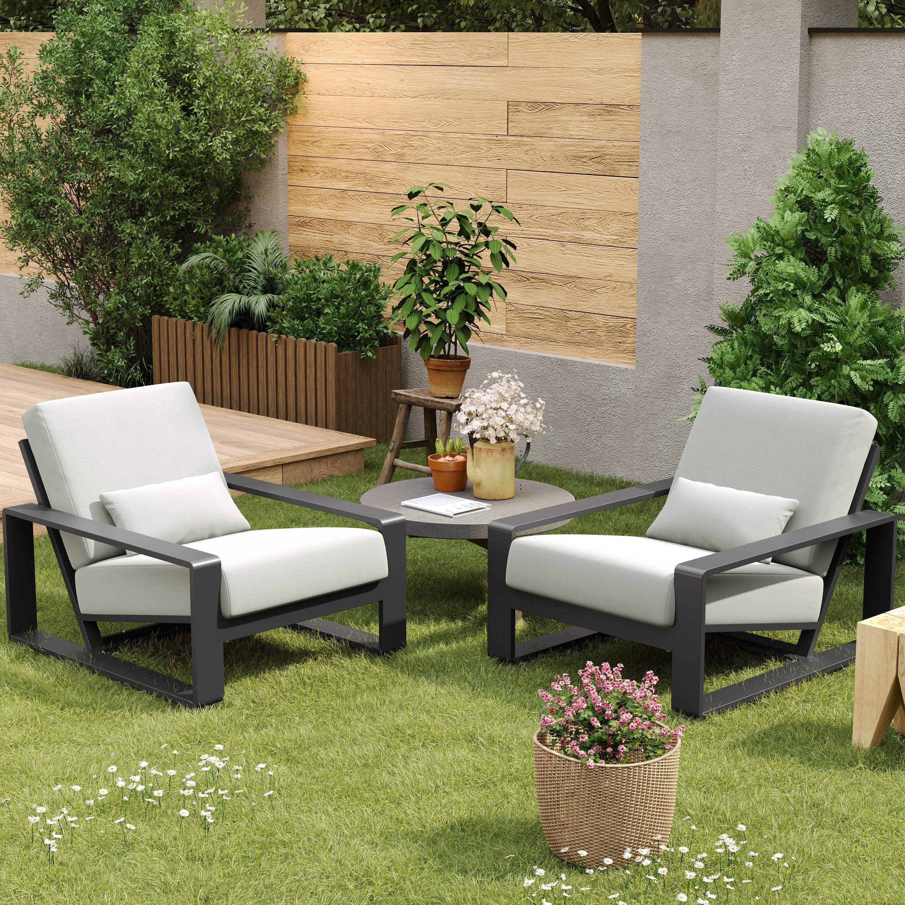 Christopher Knight Home - Milo Modern Outdoor/Indoor Aluminum Chair with Ergonomic Design