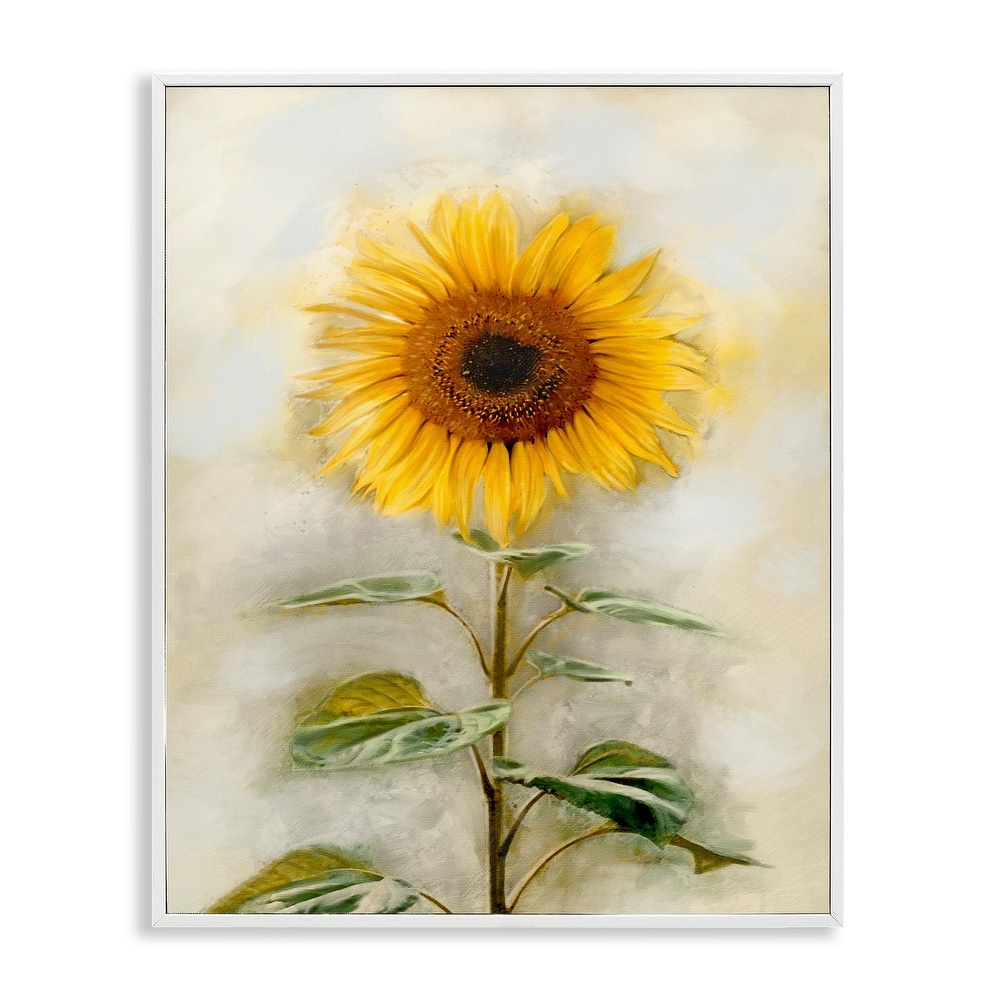 Stupell Sunflower Summer Bloom with Stalk Framed Wall Art
