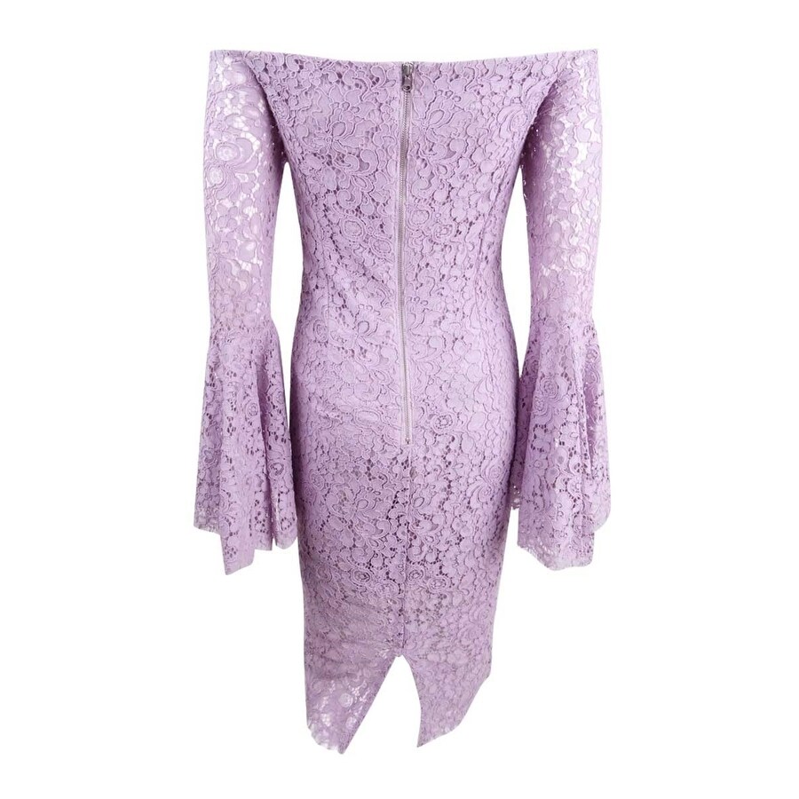lavender bell sleeve dress