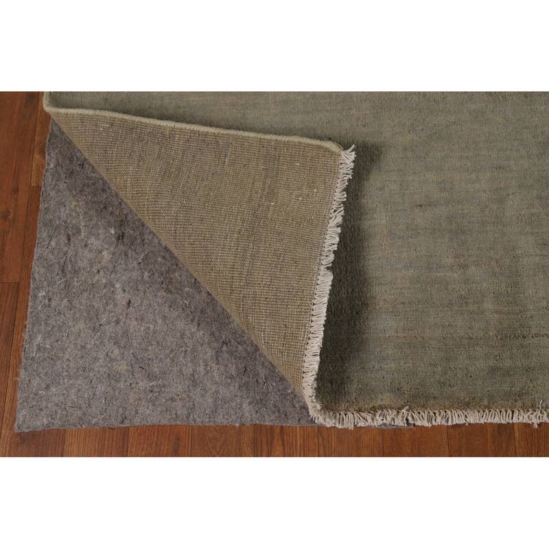 Gray & Beige Gabbeh Oriental Area Rug Handmade Wool Carpet - 7'10" x 9'6"