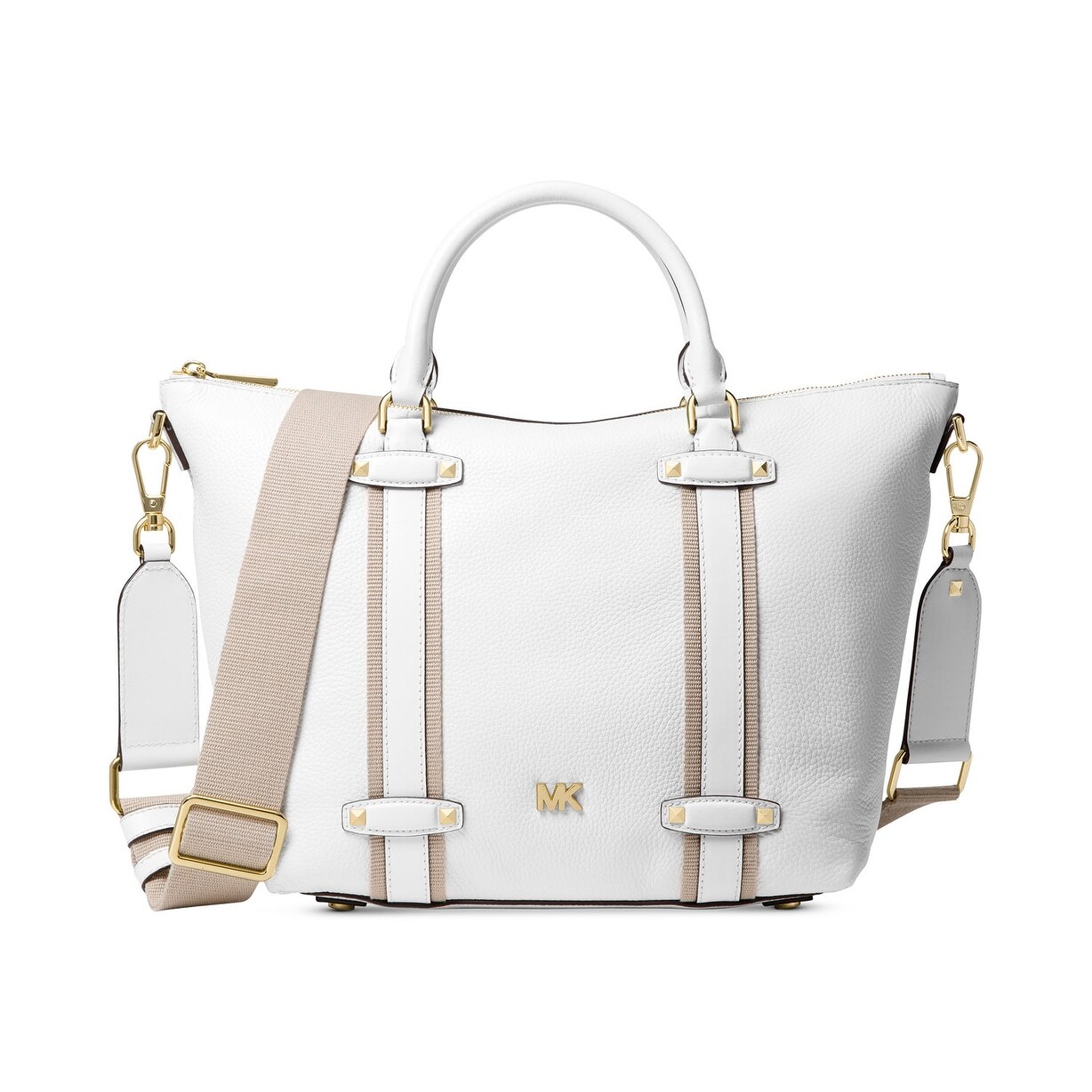 michael kors griffin large leather shoulder bag