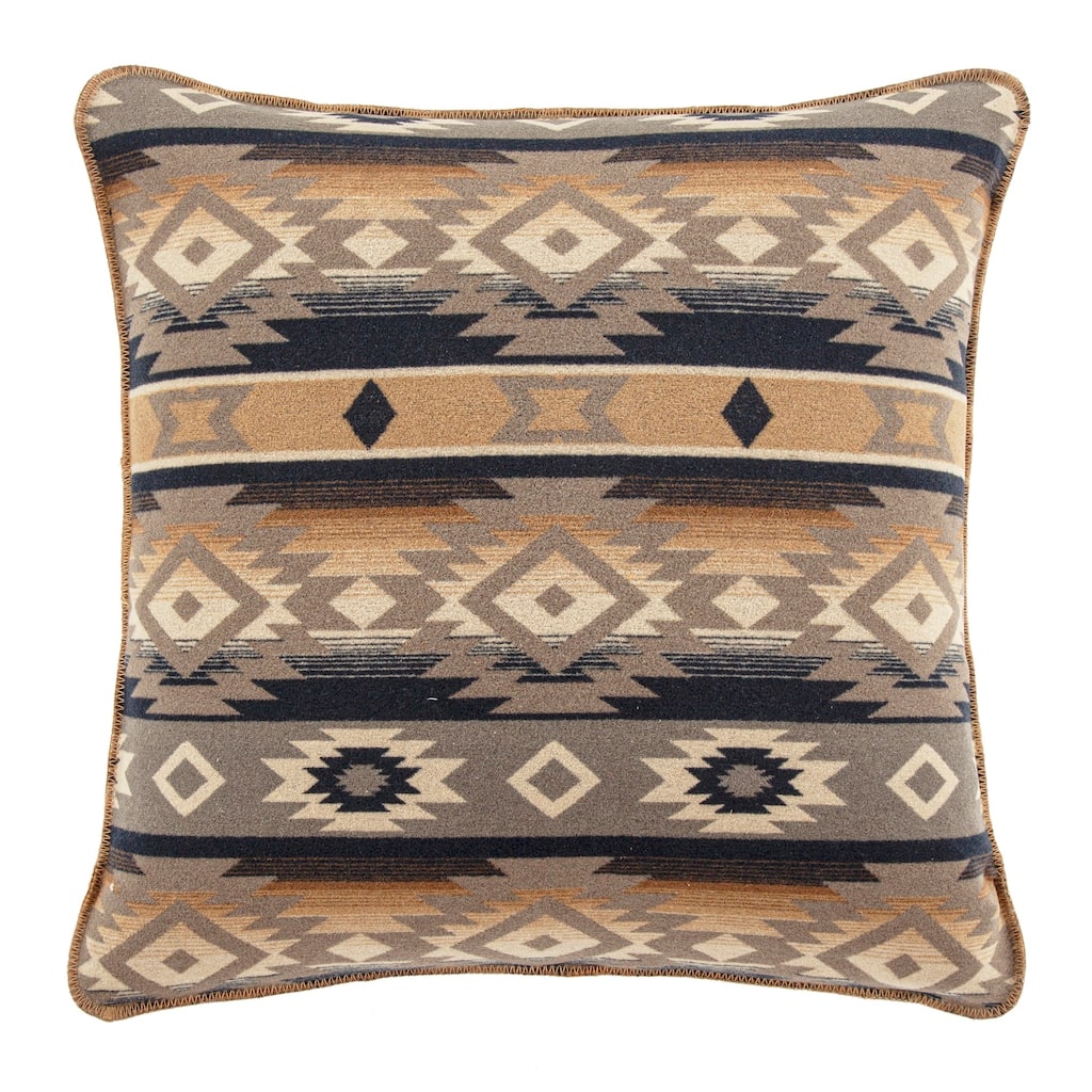 Paseo Road by HiEnd Accents Taos Wool Blend Southwestern Aztec Euro Sham, 27"x27"