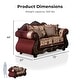 preview thumbnail 2 of 10, Furniture of America Estra Traditional Red Chenille Rolled Arms 2-Piece Living Room Set