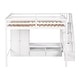 preview thumbnail 16 of 18, Multi-Functional Full Size Loft Bed Frame with Wardrobe, Low Storage Table and Storage Staircase, Health & Safe