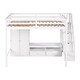 preview thumbnail 8 of 30, Multifunctional Loft Bed,Full Size Loft Bed with Wardrobe,Low Storage Table and Storage Staircase,White/Gray