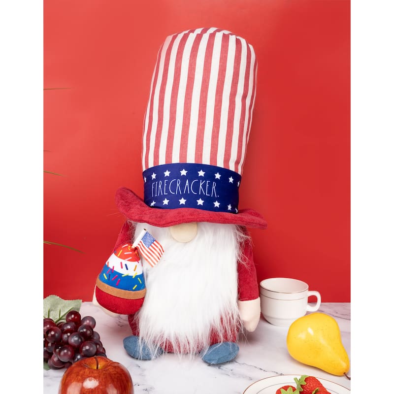 Rae Dunn Americana Gnome - FIRECRACKER