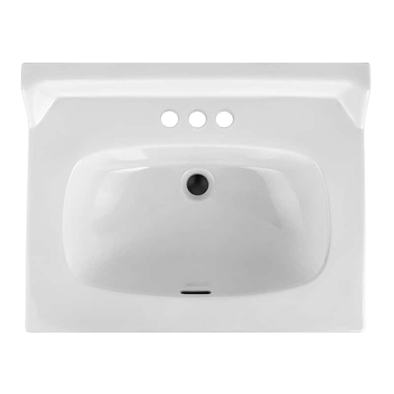 Fine Fixtures Ceramic Vanity Sink Top with Raised Back