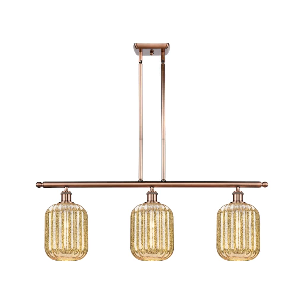 Innovations Lighting Endless Possibilities Ballston - Preston - 3 Light 36" Jar Shade Stem Hung Island Light
