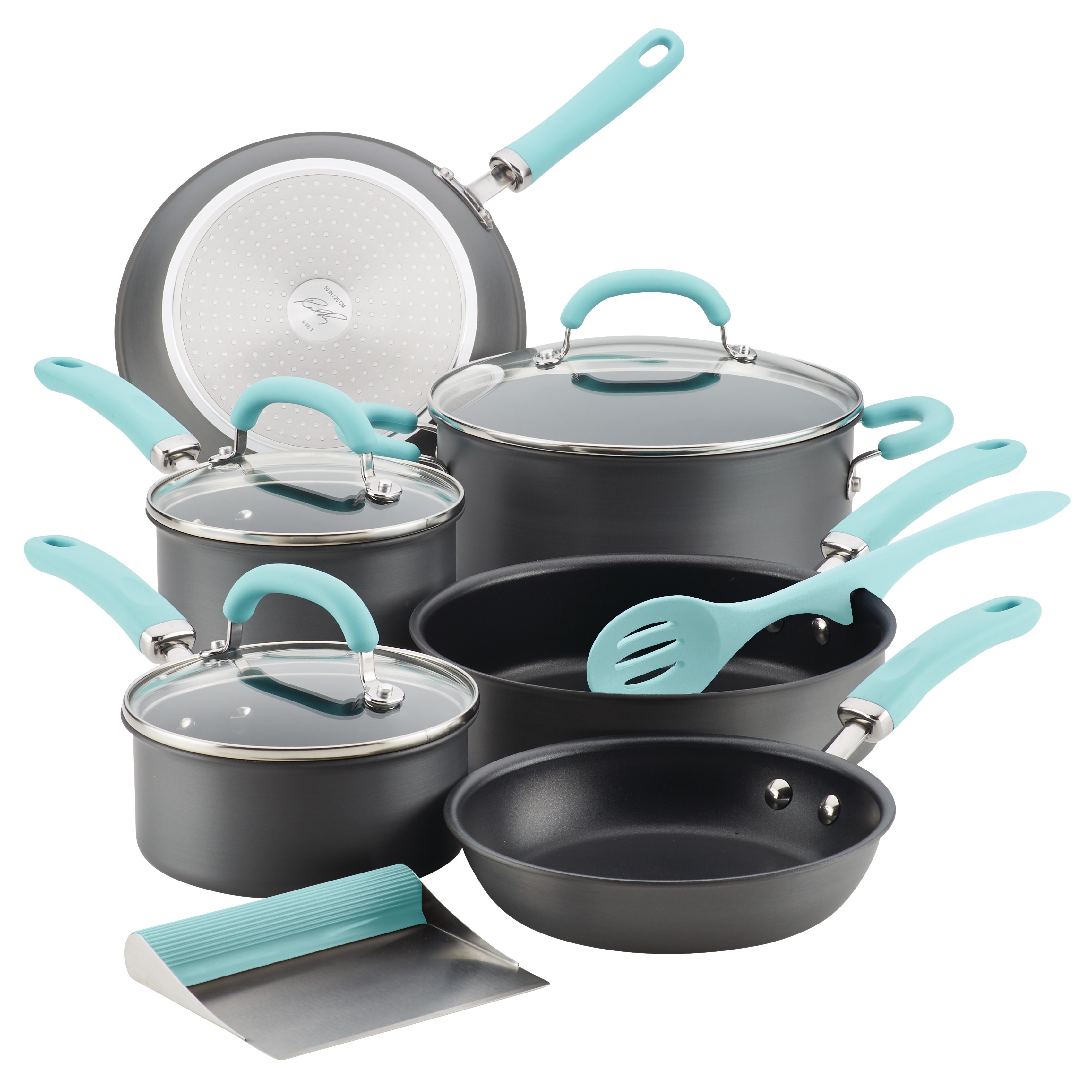  Paula Deen Signature Nonstick Cookware Pots and Pans Set, 15  Piece, Red: Home & Kitchen