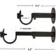 preview thumbnail 3 of 13, Adjustable Solid Zinc Curtain Rod Bracket Wall Holder, Fits Up to 1 1/8" or 1 1/4" Rod, 2 Pieces