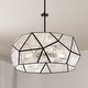 preview thumbnail 1 of 11, Euclid Mercury Glass/ Brass Mid-Century Modern Pendant Light 20-in W x 21-in H x 20-in D - Black