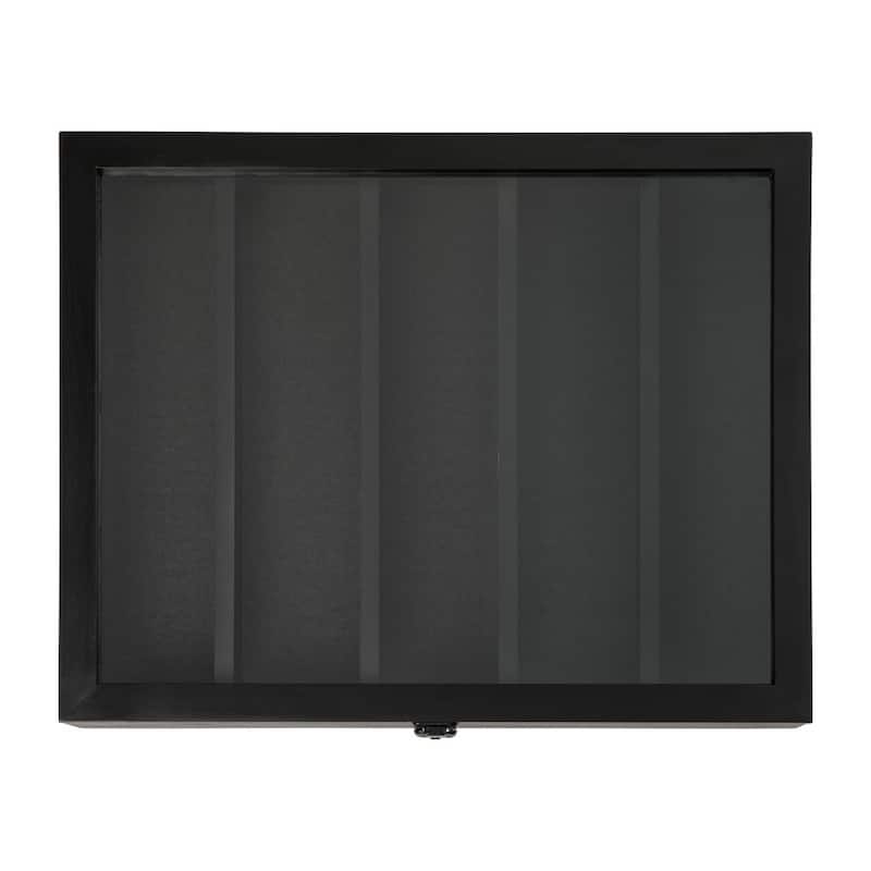 Wooden Medals Display Case with Removable Shelves
