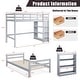 preview thumbnail 13 of 27, Costway Twin Over Twin Loft Bunk Bed Wood w/Bookcase Guardrail Ladder - 79.5'' x 44'' x 58.5''