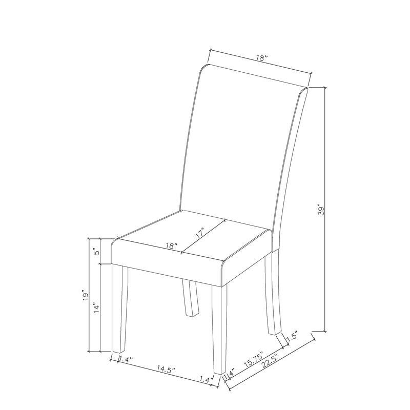 Marcia Grey Rubberwood Dining Chairs For Dining Room(Kit Of 2)