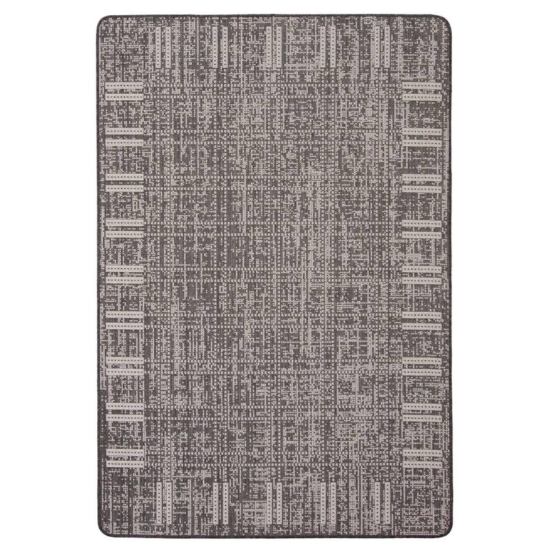 ECARPETGALLERY Solea Indoor/ Outdoor Rug - Black - 4'4 x 6'5
