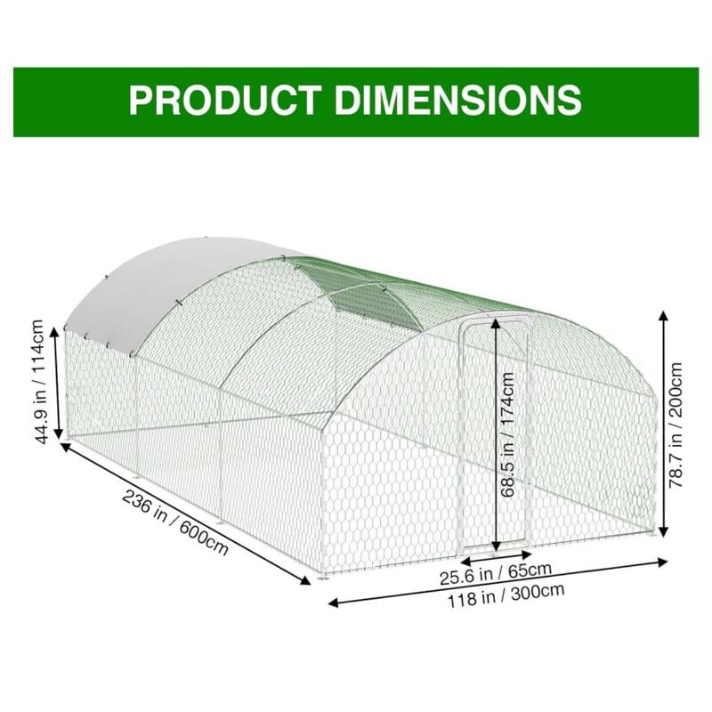 Large Walk-in Chicken Runs with Cover