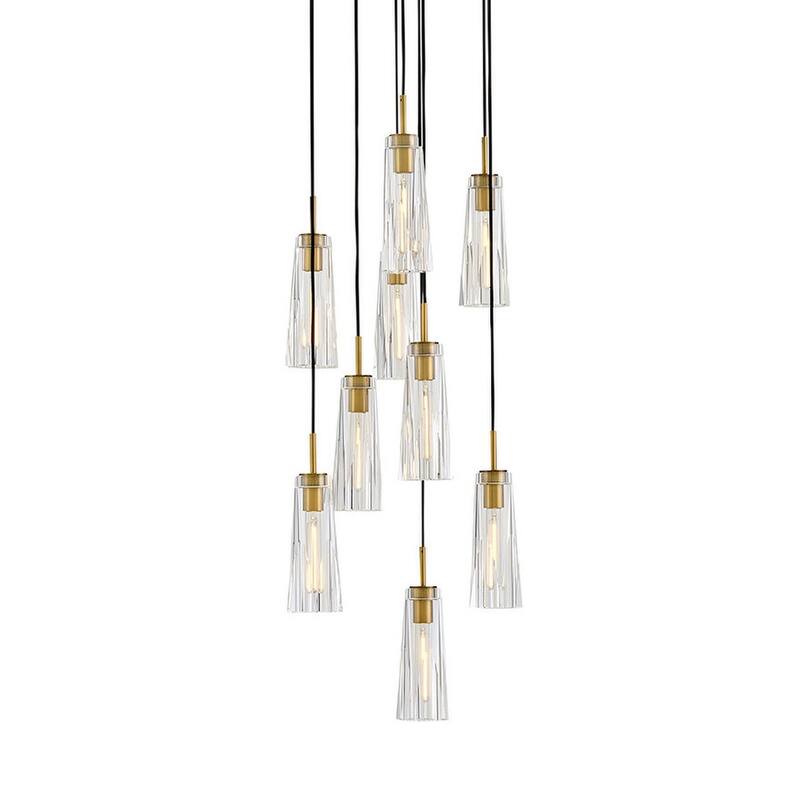 Fredrick Ramond FR31104-CL Cosette 9 Light 20" Wide LED Multi Light - Heritage Brass
