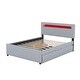 preview thumbnail 12 of 38, Queen Size Upholstered Storage Platform Bed with Twin Size Trundle