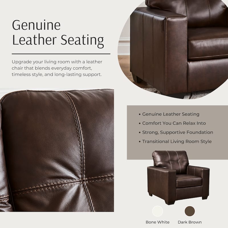 Roundhill Furniture Holmes Leather Upholstered Lounge Chair