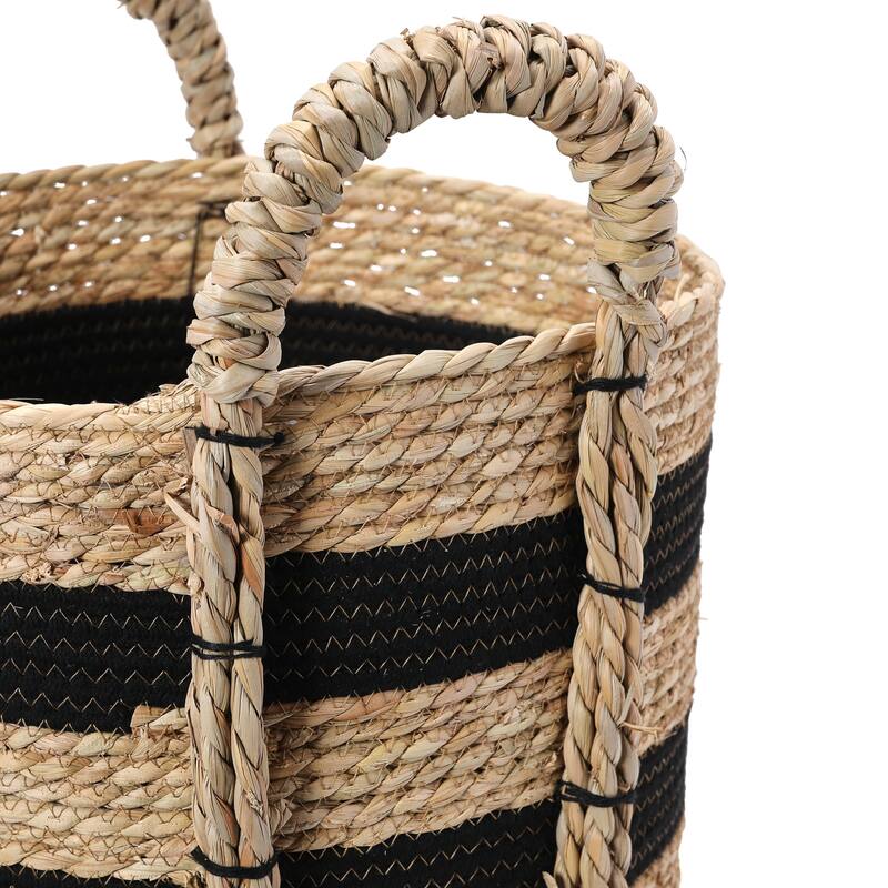 Household Essentials Decorative Terra Braid Grass Storage Basket