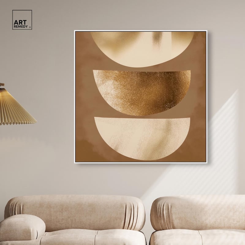 Golden Crescents I Canvas by Art Remedy