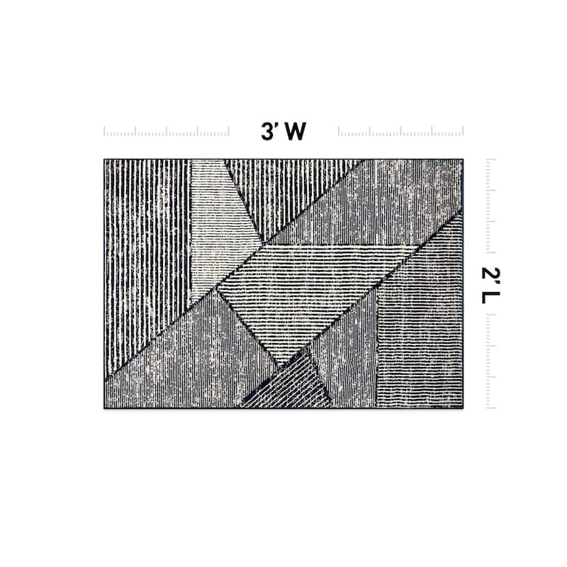 Contemporary Distressed Geometric Stylish Area Rug for Any Room