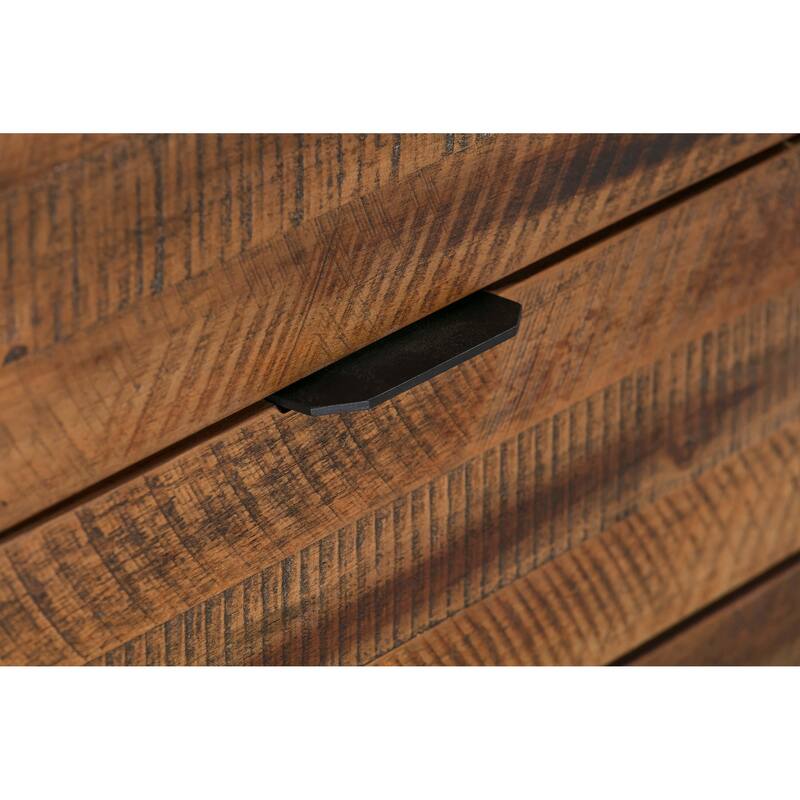 Ludgate 66" Modern Farmhouse Solid Acacia Wood 3 Drawer Sideboard Buffet Storage Cabinet