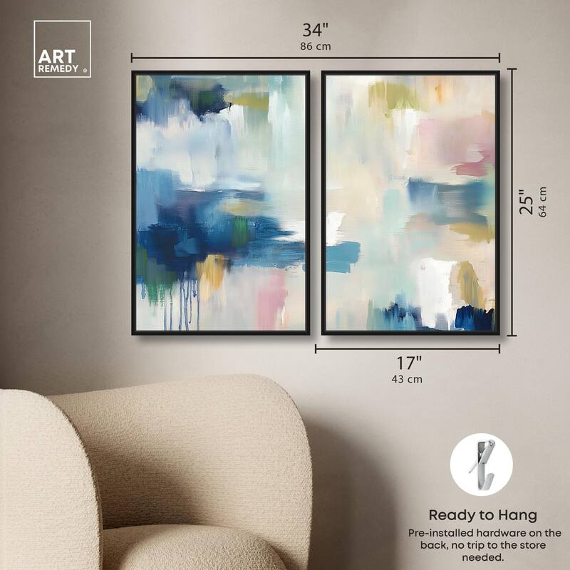 Pale Periwinkle I Canvas Set of 2 by Art Remedy