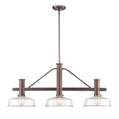 Designers Fountain 96538 Carson 3 Light 39" Wide Linear Chandelier