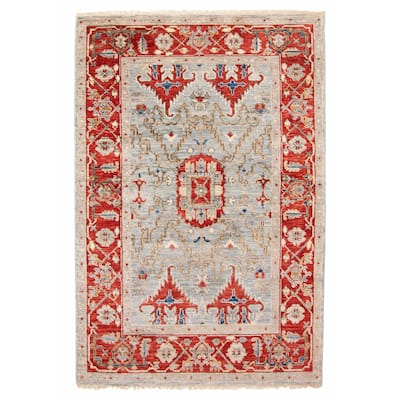 ECARPETGALLERY Hand-knotted Mystique Grey Wool Rug - 5'0 x 7'4