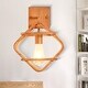 preview thumbnail 2 of 8, Cusp Barn Farmhouse 1-Light Metal Wall Sconces, Industrial Rhomboid Wall Light, Geometric Bedside Wall Mount Sconces for Bedroom