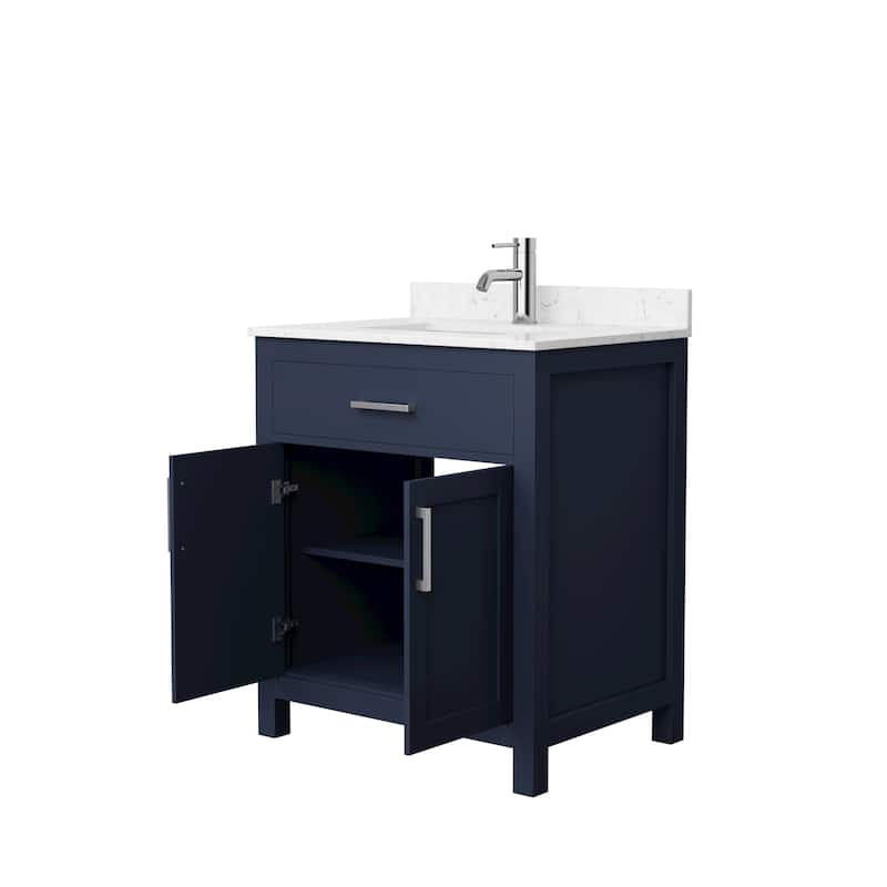 Beckett 30 Inch Single Vanity, Cultured Marble Top