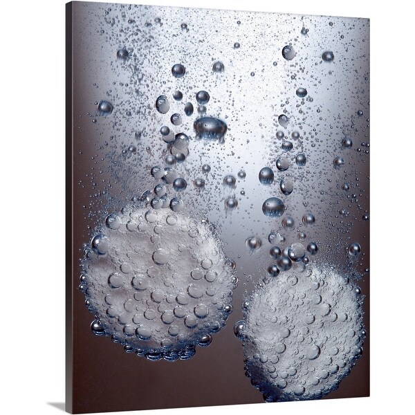 "Bicarbonate of soda tablets in water" Canvas Wall Art