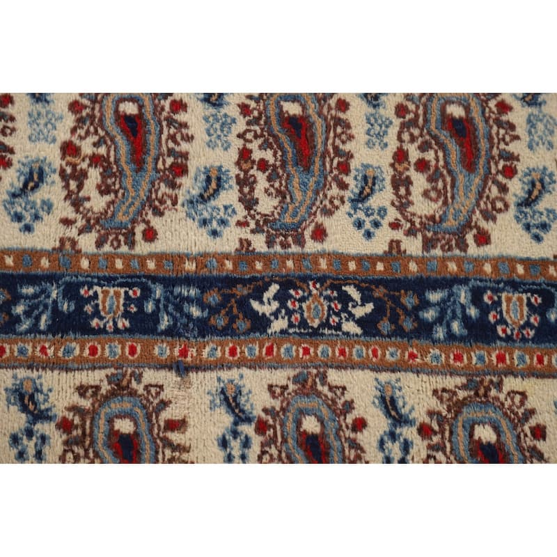 Paisley Mood Persian Vintage Area Rug Hand-Knotted Wool Carpet - 6'9"x 10'7"
