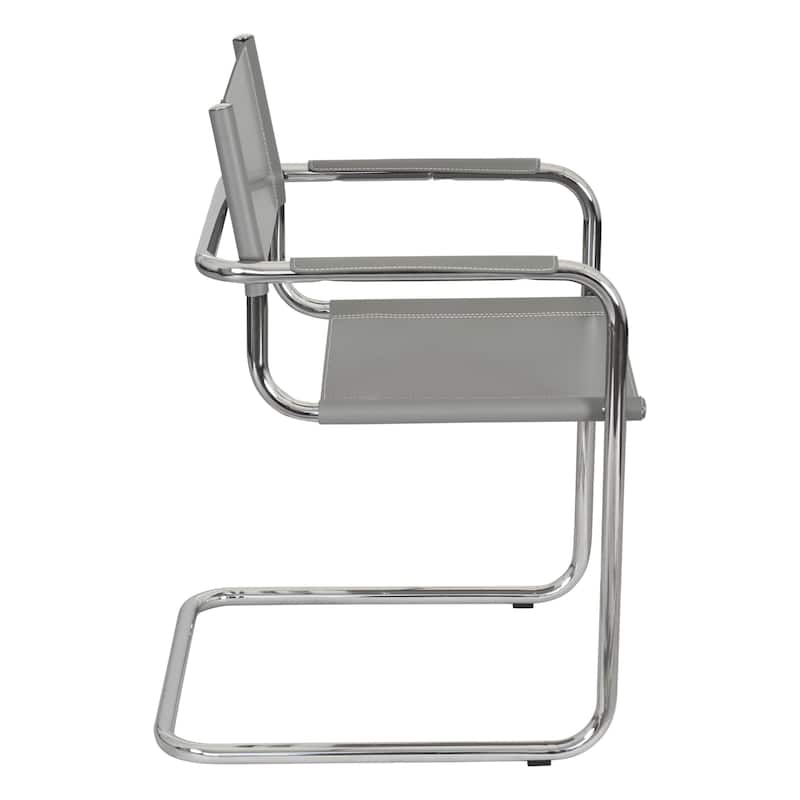 Breuer Chair Company Mart Stam Cantilever Armchair Arm Chair w/ Chrome Frame (Various Bonded Leather Colors)