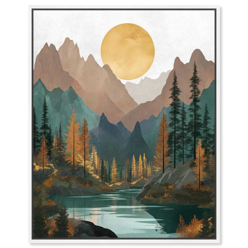 Secrets of the Lake II Canvas by Art Remedy - 30" x 36" - White