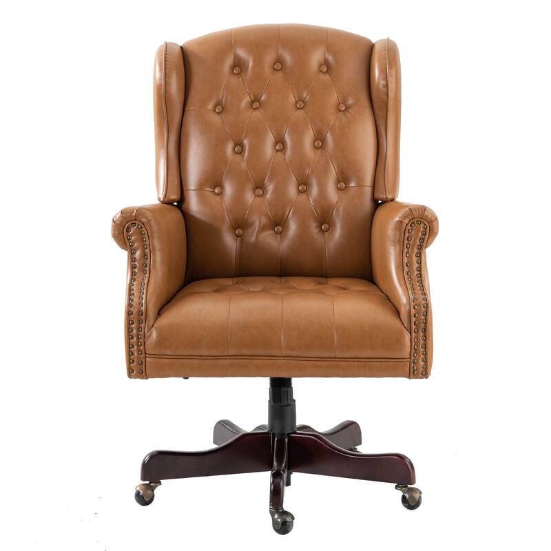 Maximiliano Modern Swivel Executive Chair with Tufted Back by HULALA HOME