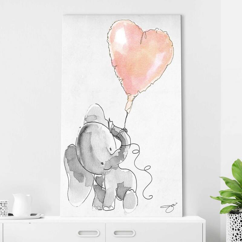 "Baby Elephant Heart" by Jodi Print on Canvas