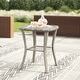 preview thumbnail 2 of 13, Corvus Salerno Outdoor 22-inch Wicker Glass Table
