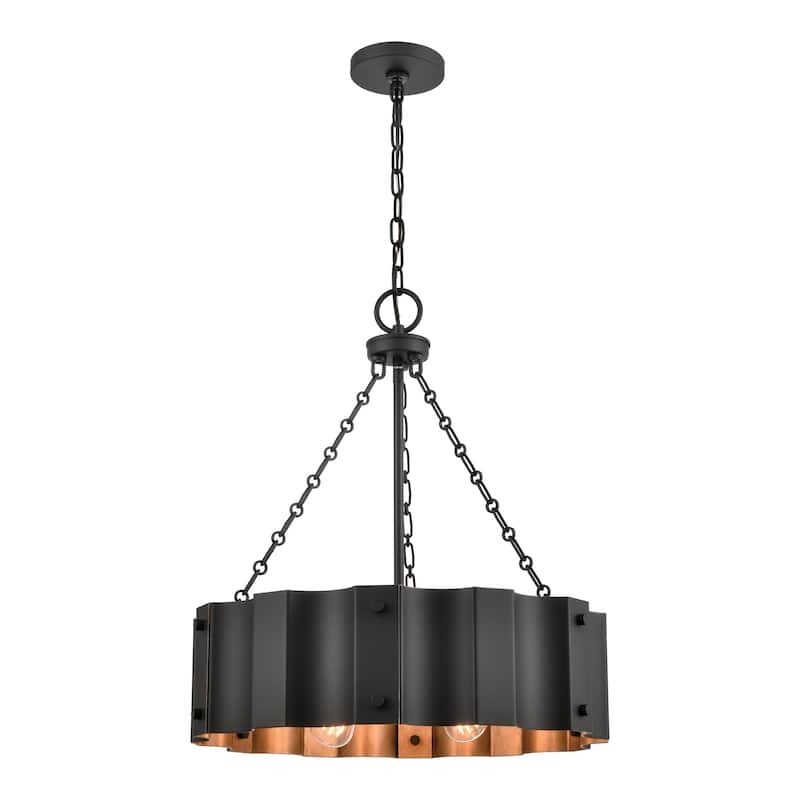 Clausten 21-inch Wide 4-Light Chandelier in Black