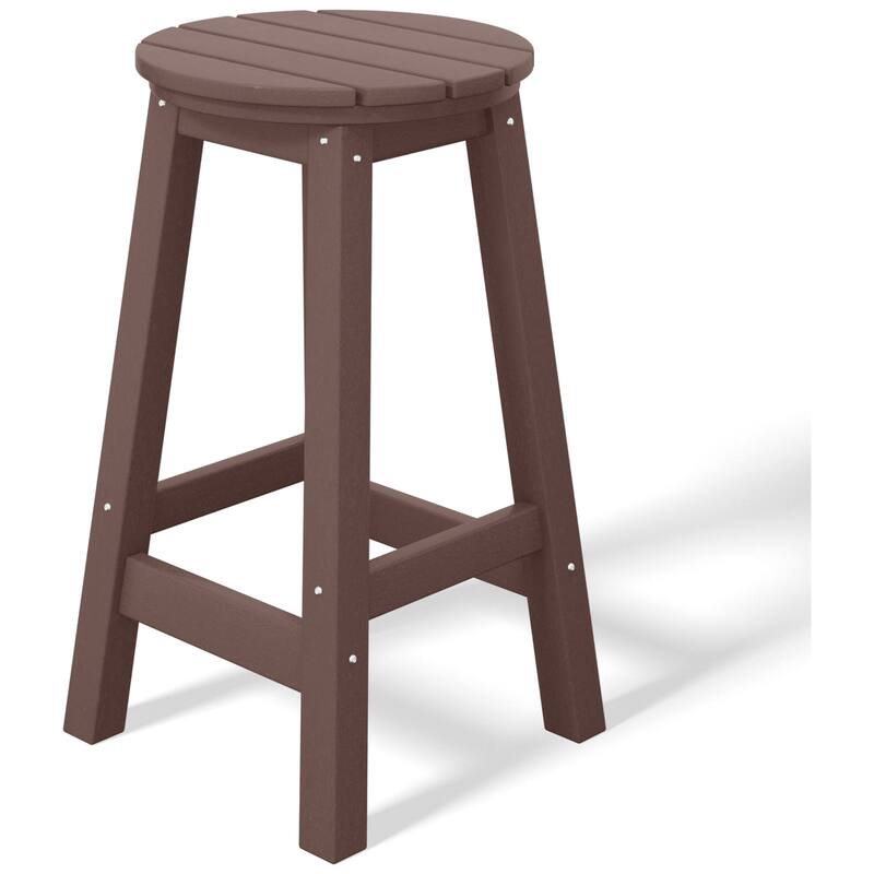 Laguna Hdpe All Weather Outdoor Patio 29" Round Bar Stool (Set Of 2)