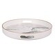 A&B Home Quinn Black and White Marble Design Round Trays (Set of 2) - Thumbnail 3